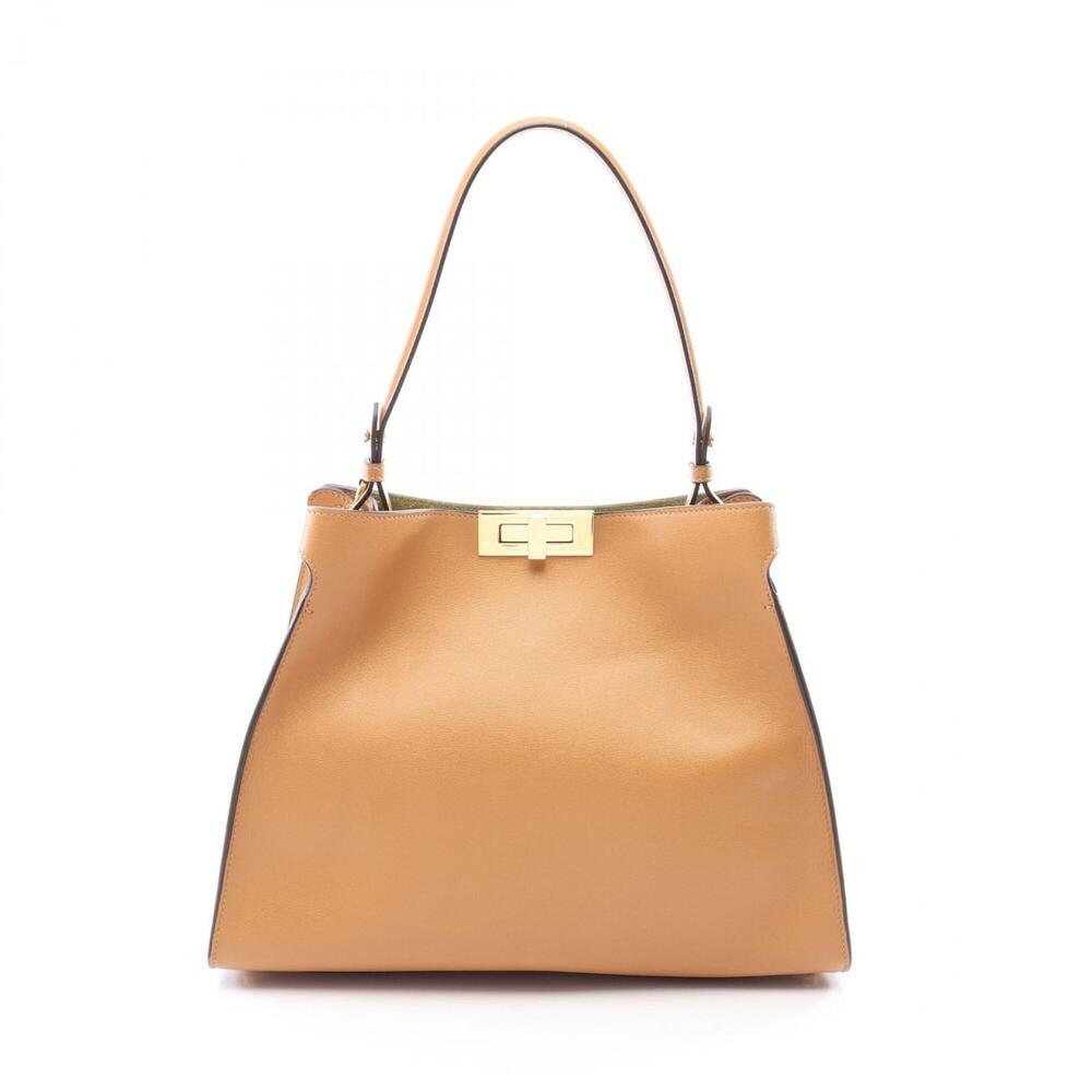 Fendi Way Medium Shoulder Bag/Handbag, Leather, Women's, Brown, 8BN368